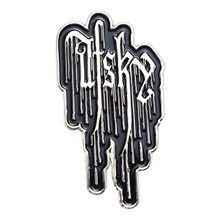 Custom black logo brooch Nickel plated badge for cloth decorate